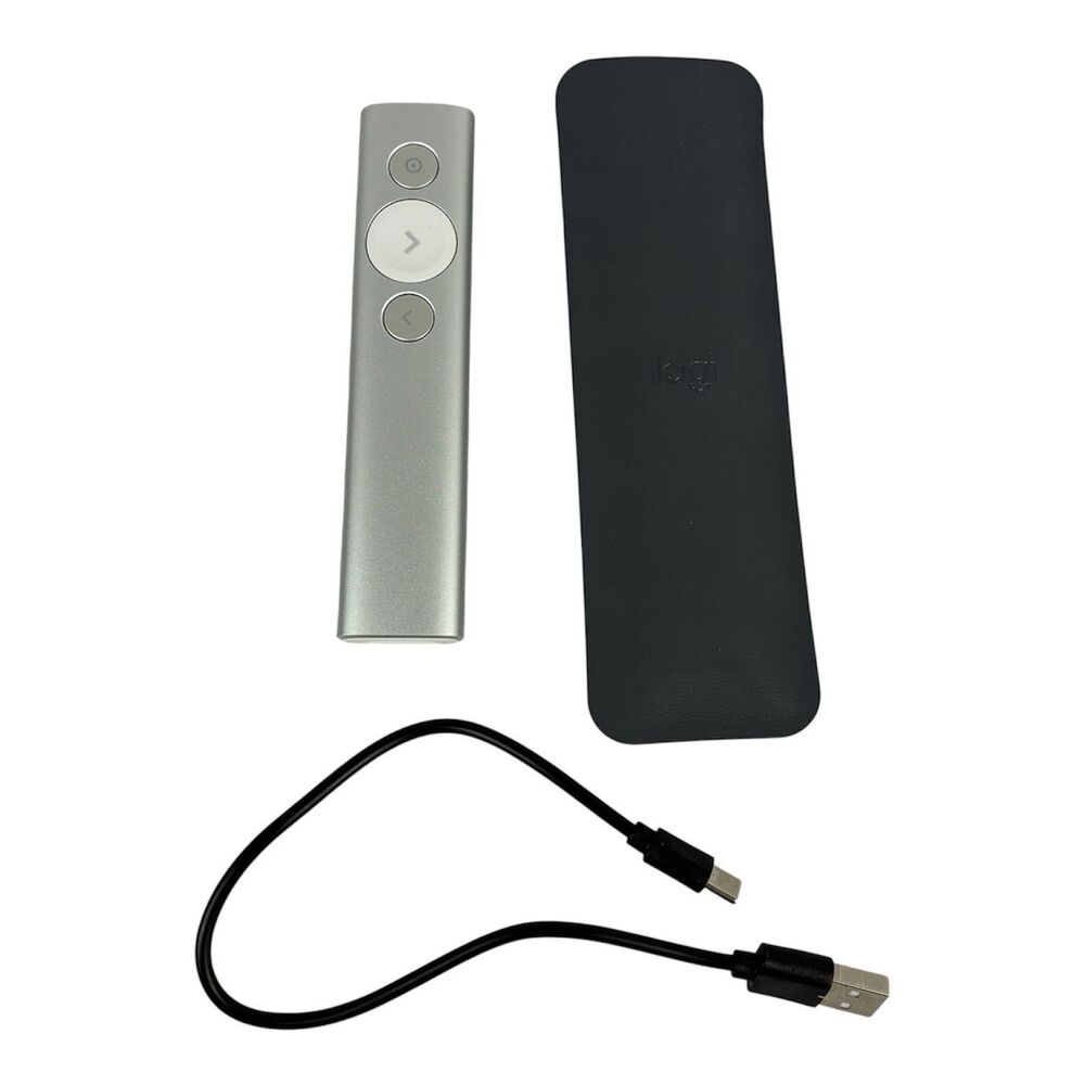 Logitech Spotlight Wireless Presentation Remote Control Case Silver R-R0011-READ